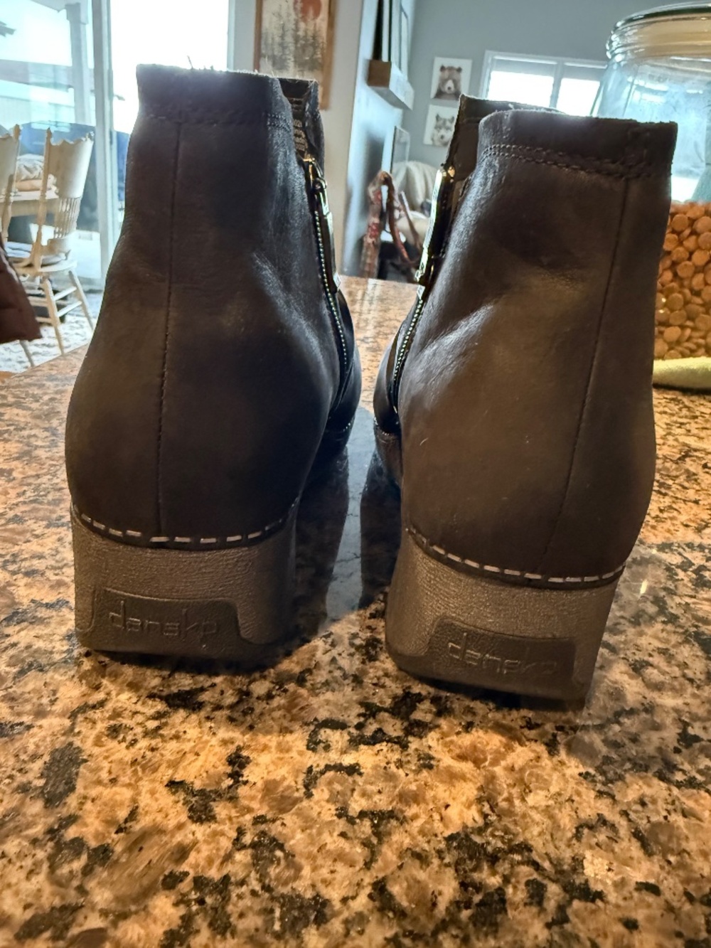 Dansko Taupe Suede Ankle Booties, Size 9 - Picture 5 of 5